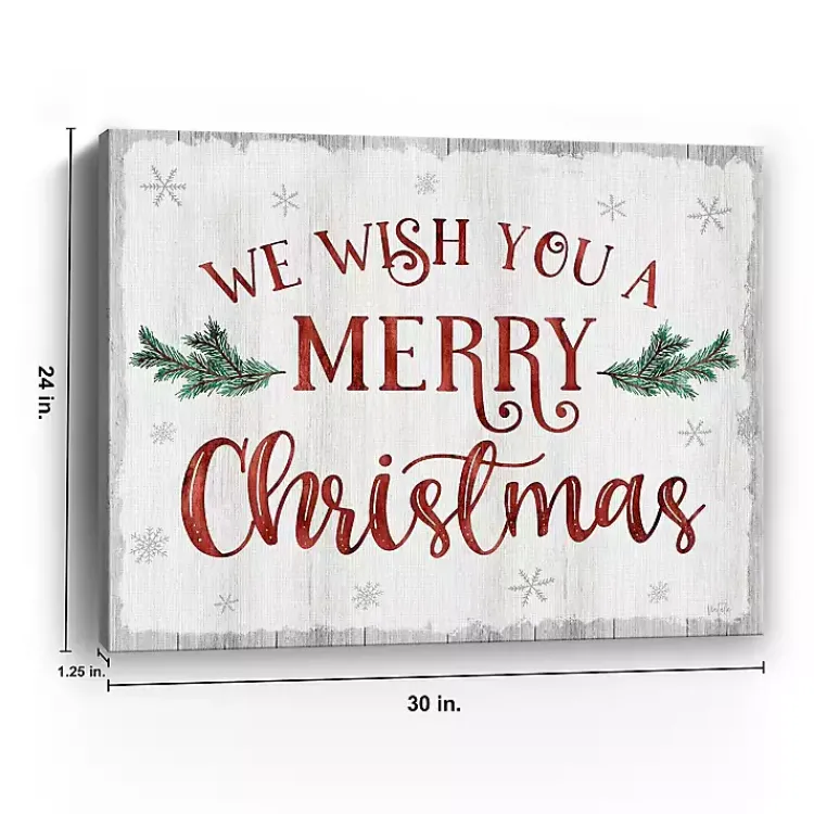 Christmas Art & Wall Decor>Kirklands Home A Merry Christmas Canvas Art Print, 24x30