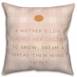 Pillows>Kirklands Home A Mother's Love Plaid Indoor/Outdoor Pillow Pink