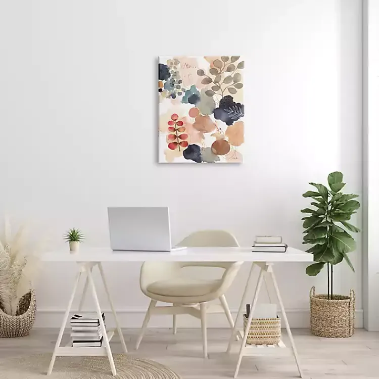 Kirklands Home Abstract Botanical Collage Canvas Print, 24x30 in. Multi Discount