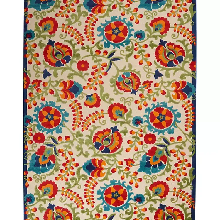 Kirklands Home Abstract Floral Outdoor Area Rug, 7x10 Multi Best