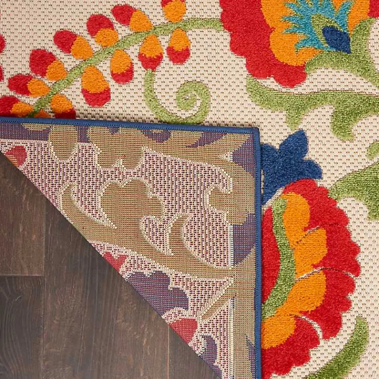 Kirklands Home Abstract Floral Outdoor Area Rug, 7x10 Multi Best