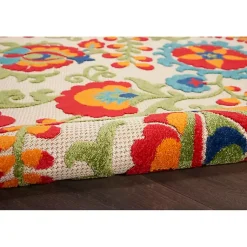 Kirklands Home Abstract Floral Outdoor Area Rug, 7x10 Multi Best