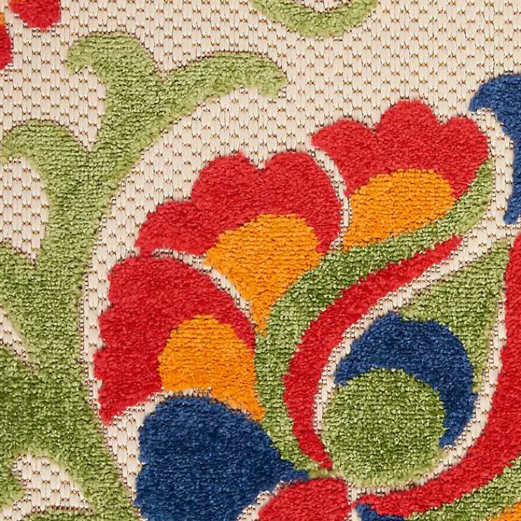 Kirklands Home Abstract Floral Outdoor Area Rug, 7x10 Multi Best