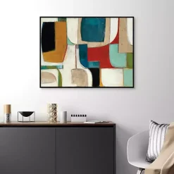Kirklands Home Abstract Fold Framed Canvas Art Print Multi Sale