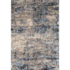 Kirklands Home Abstract Jada Area Rug, 5x8 Blue New