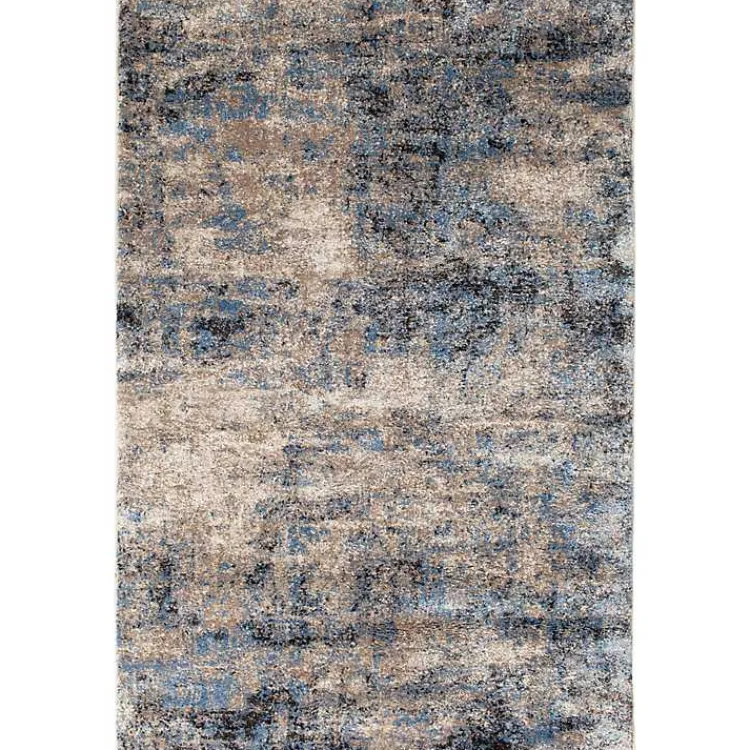 Kirklands Home Abstract Jada Area Rug, 5x8 Blue New