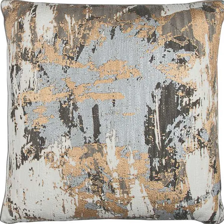 Pillows>Kirklands Home Abstract Metallic Foil Pillow
