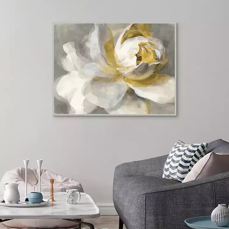 Kirklands Home Abstract Rose Framed Canvas Art Print New