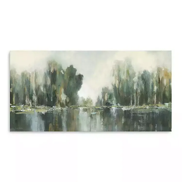 Kirklands Home Abstract Treeline Canvas Art Print, 40x20 in. Blue Sale