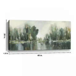 Kirklands Home Abstract Treeline Canvas Art Print, 40x20 in. Blue Sale