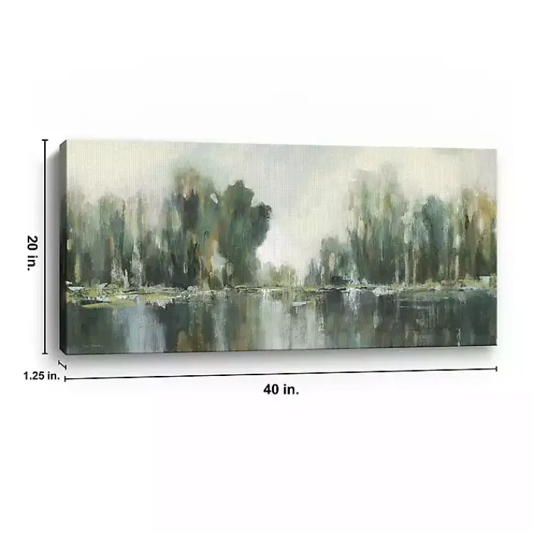 Kirklands Home Abstract Treeline Canvas Art Print, 40x20 in. Blue Sale