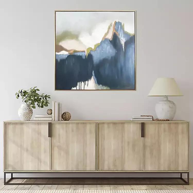 Kirklands Home Abstract Vision Framed Canvas Art Print Blue Sale
