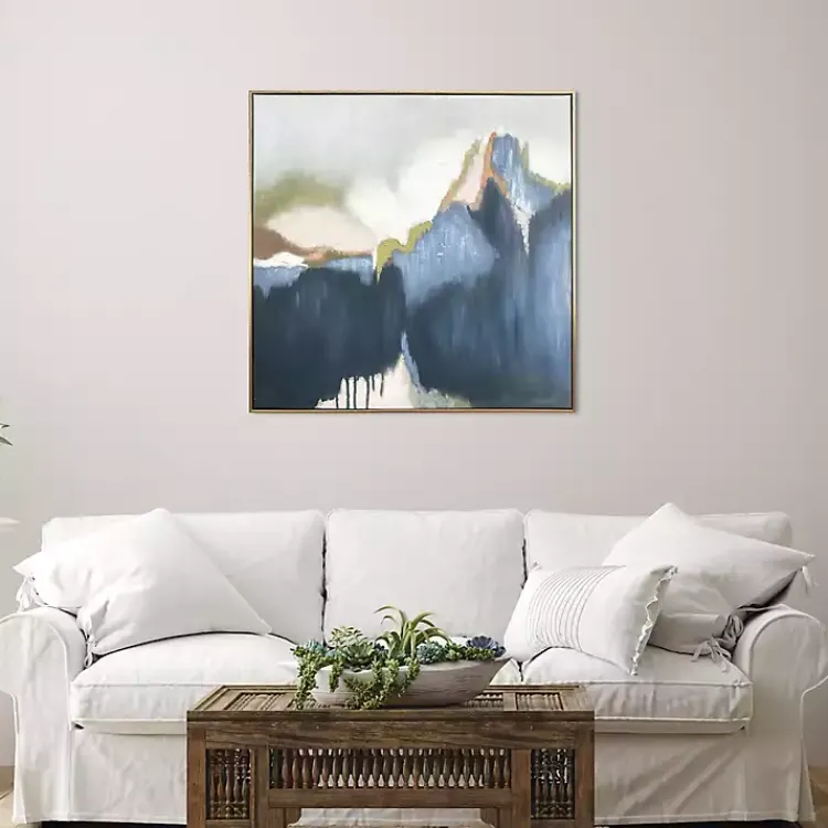 Kirklands Home Abstract Vision Framed Canvas Art Print Blue Sale