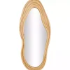 Kirklands Home Abstract Wavy Wood Wall Mirror New