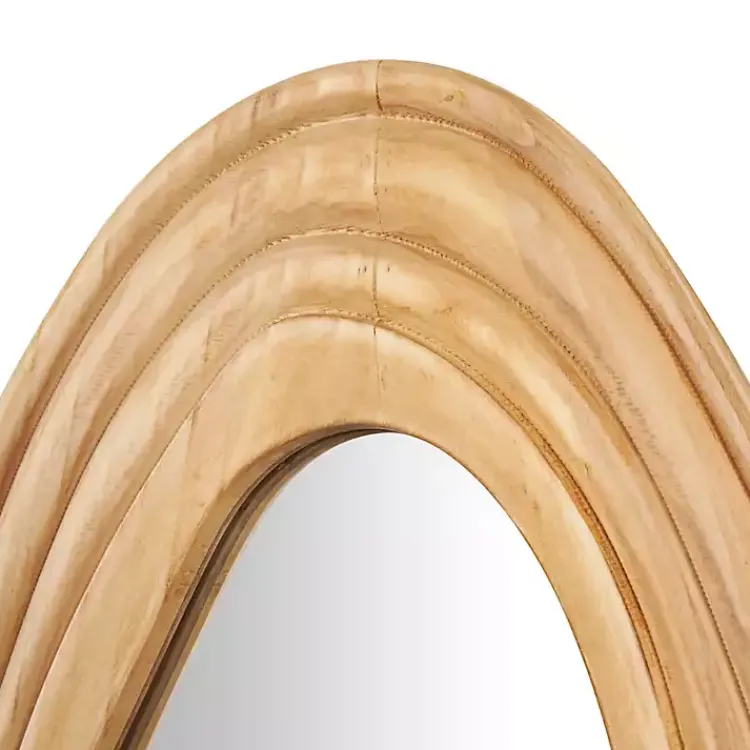 Kirklands Home Abstract Wavy Wood Wall Mirror New