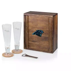 Kirklands Home Acacia Carolina Panthers Beer Glass Set Hot