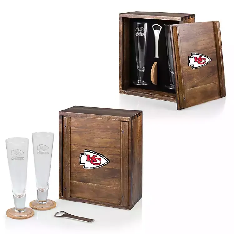 Kirklands Home Acacia Kansas City Chiefs Beer Glass Set Online