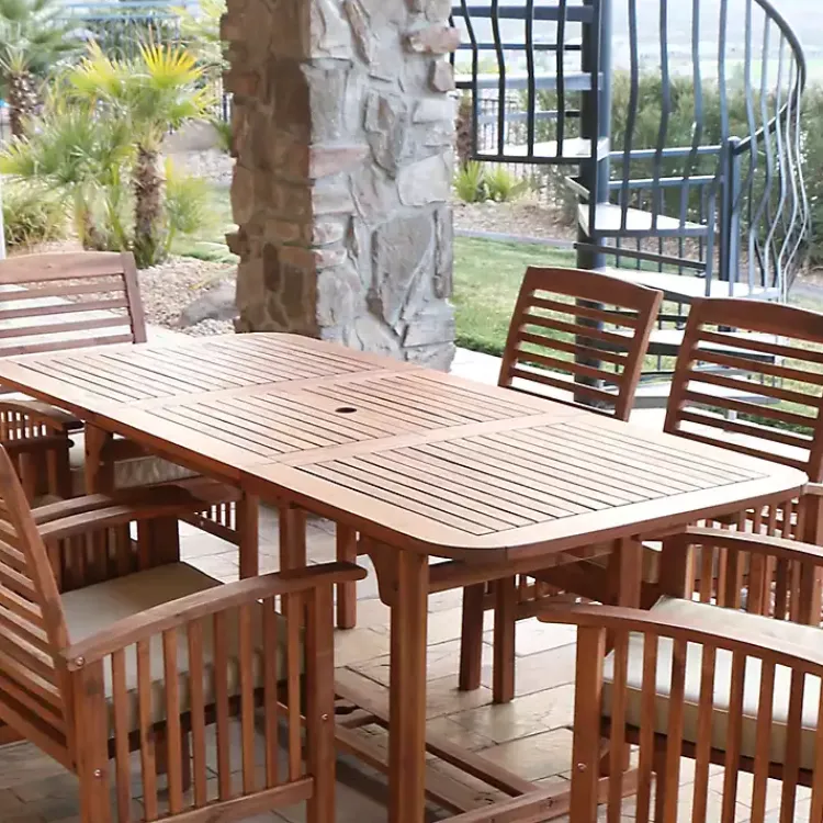 Kirklands Home Acacia Wood Outdoor 6-pc. Dining Set Tan Outlet