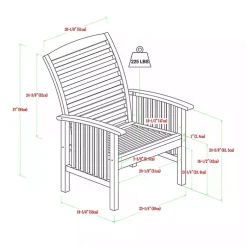 Kirklands Home Acacia Wood Slatted 7-pc. Outdoor Dining Set Brown