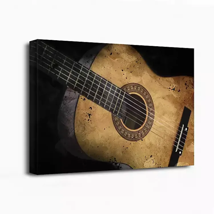 Kirklands Home Acoustic Guitar Canvas Art Print Clearance