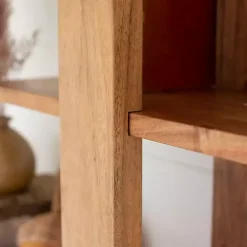 Kirklands Home Adjustable 3-Tier Acacia Wood Wall Shelf Discount