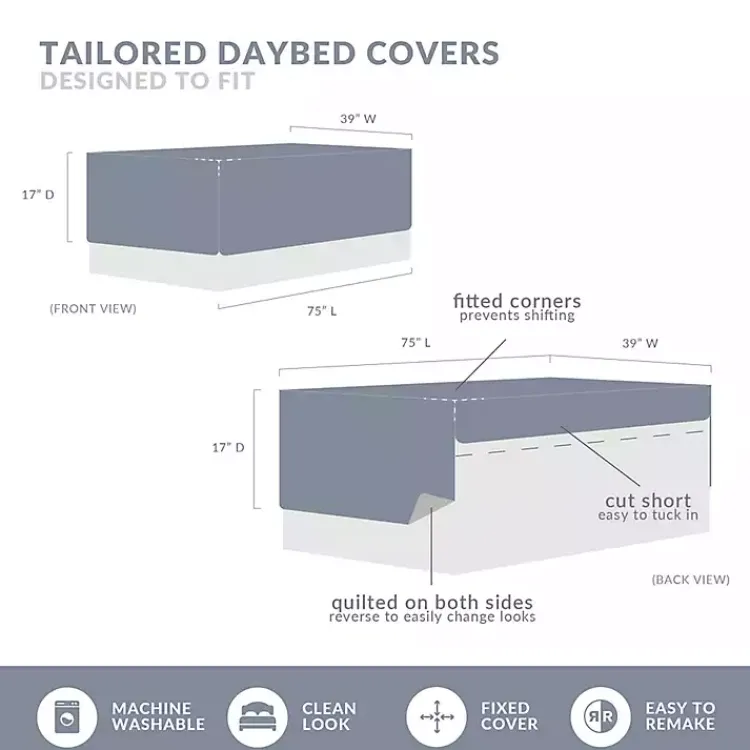 Kirklands Home Adley Reversible Daybed 6-pc. Quilt Cover Set Hot