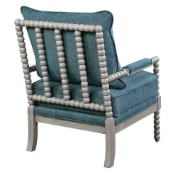 Kirklands Home Aegean Liam Turned Leg Accent Chair Blue Online