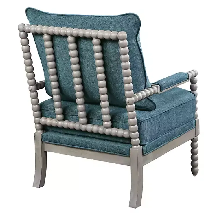 Kirklands Home Aegean Liam Turned Leg Accent Chair Blue Online