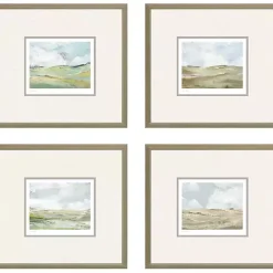 Kirklands Home Afternoon Landscape Framed Art Prints, Set of 4