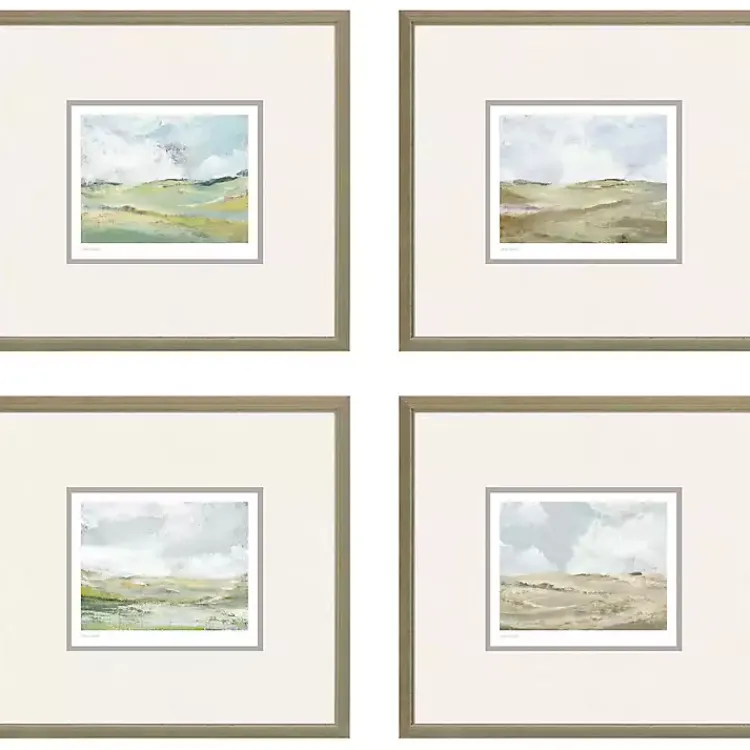 Kirklands Home Afternoon Landscape Framed Art Prints, Set of 4