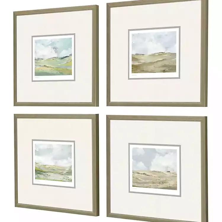 Kirklands Home Afternoon Landscape Framed Art Prints, Set of 4