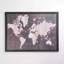 Kirklands Home Aged World Map Framed Art Print Discount