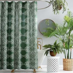Kirklands Home Aisha Shower Curtain Green