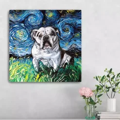 Kirklands Home Aja Trier Bulldog Starry Night Canvas Art Print Online
