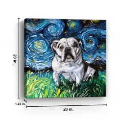 Kirklands Home Aja Trier Bulldog Starry Night Canvas Art Print Online