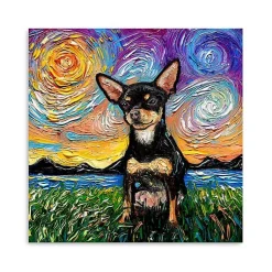 Kirklands Home Aja Trier Chihuahua Starry Night Canvas Print Multi Online
