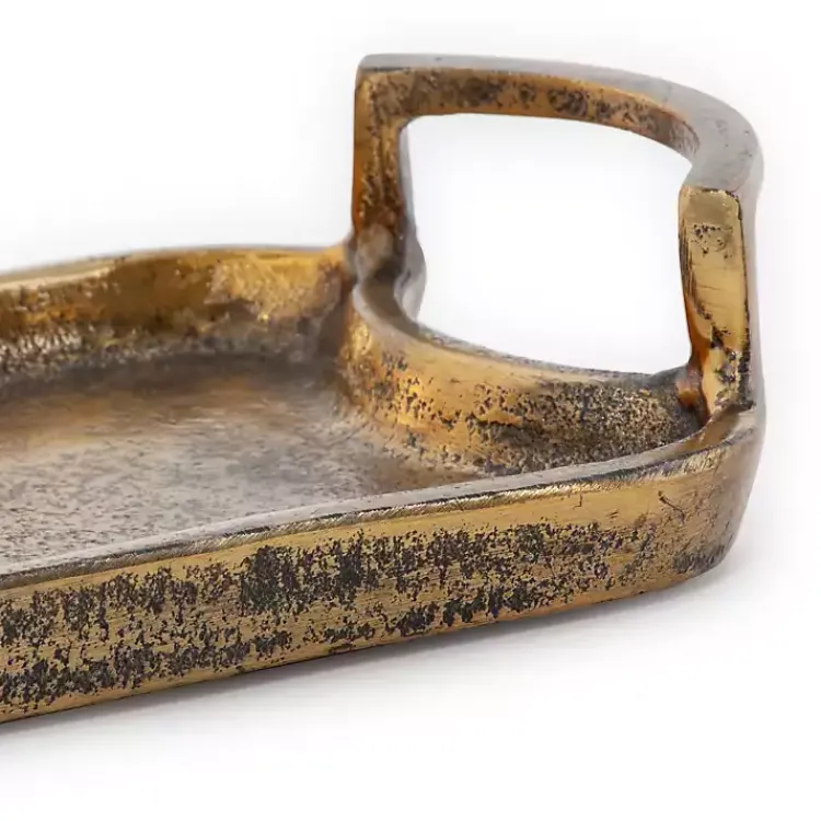 Decorative Trays>Kirklands Home Alani Metal Tray Gold