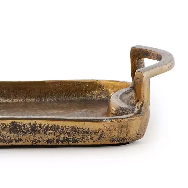 Decorative Trays>Kirklands Home Alani Metal Tray Gold