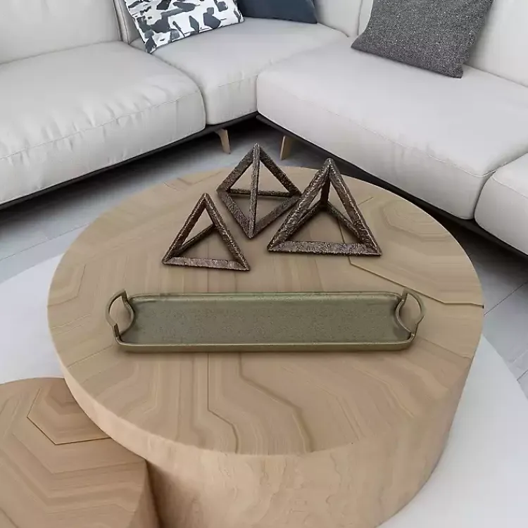 Decorative Trays>Kirklands Home Alani Metal Tray Gold