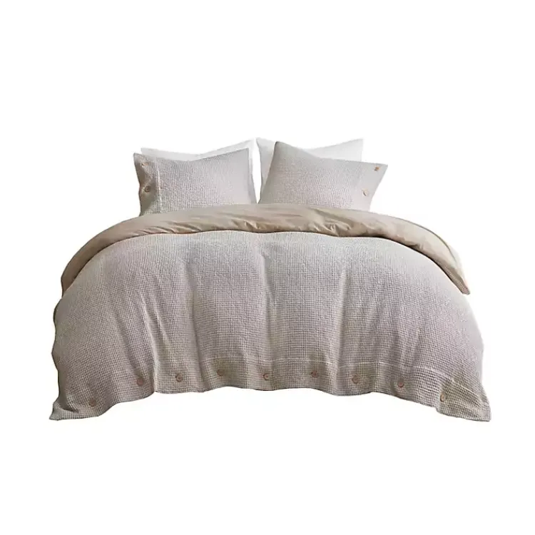Kirklands Home Alaya 3-pc. California King Waffle Duvet Set Ivory Clearance