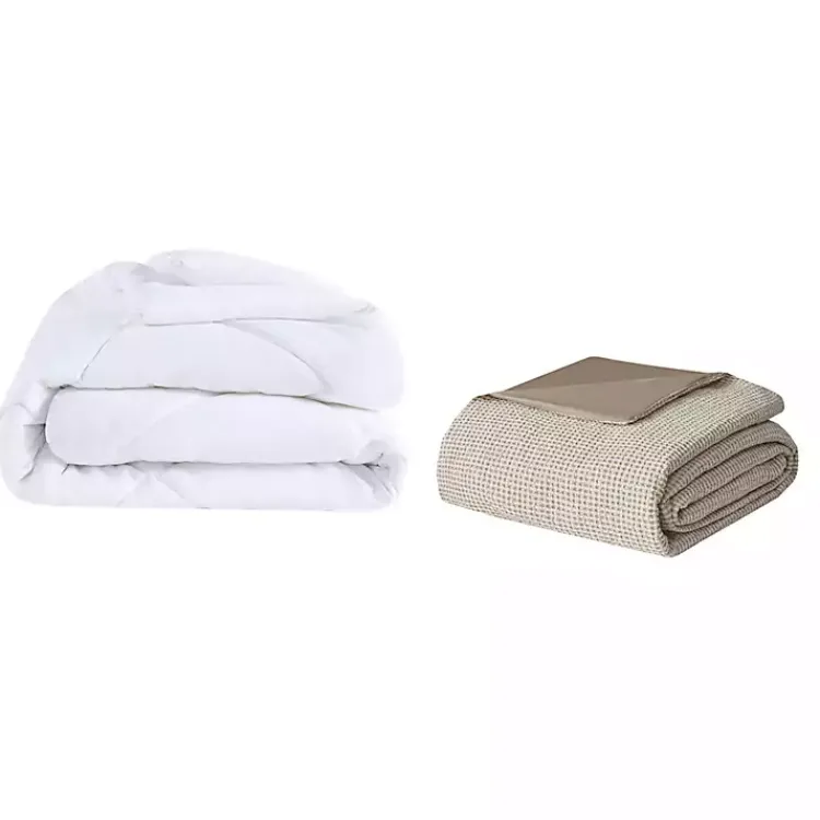Kirklands Home Alaya 4-pc. Full/Queen Waffle Duvet Set Tan Clearance