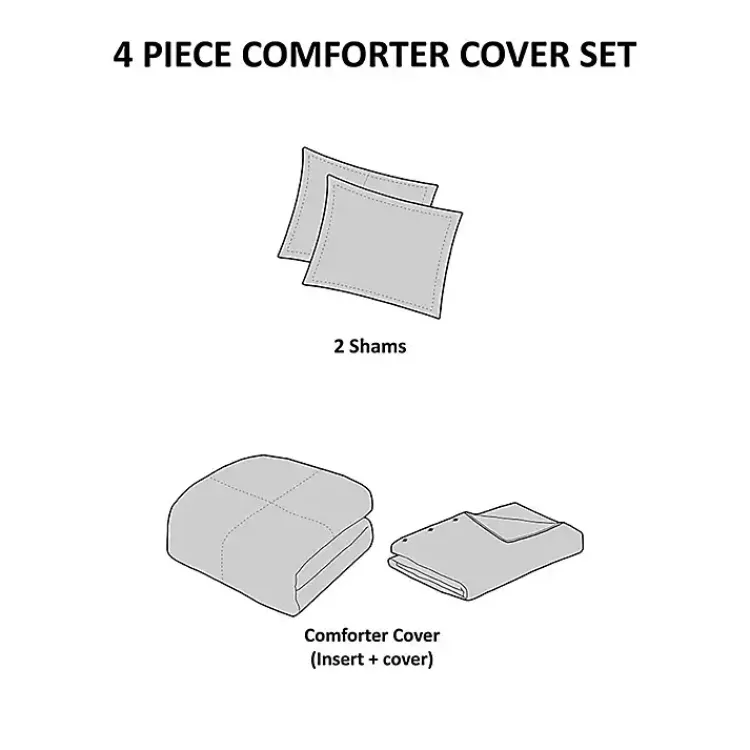 Kirklands Home Alaya 4-pc. Full/Queen Waffle Duvet Set Tan Clearance