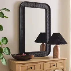 Kirklands Home Alessa Black Rectangular Wall Mirror Sale