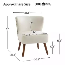 Kirklands Home Alex Upholstered Floral Back Accent Chair Ivory Hot