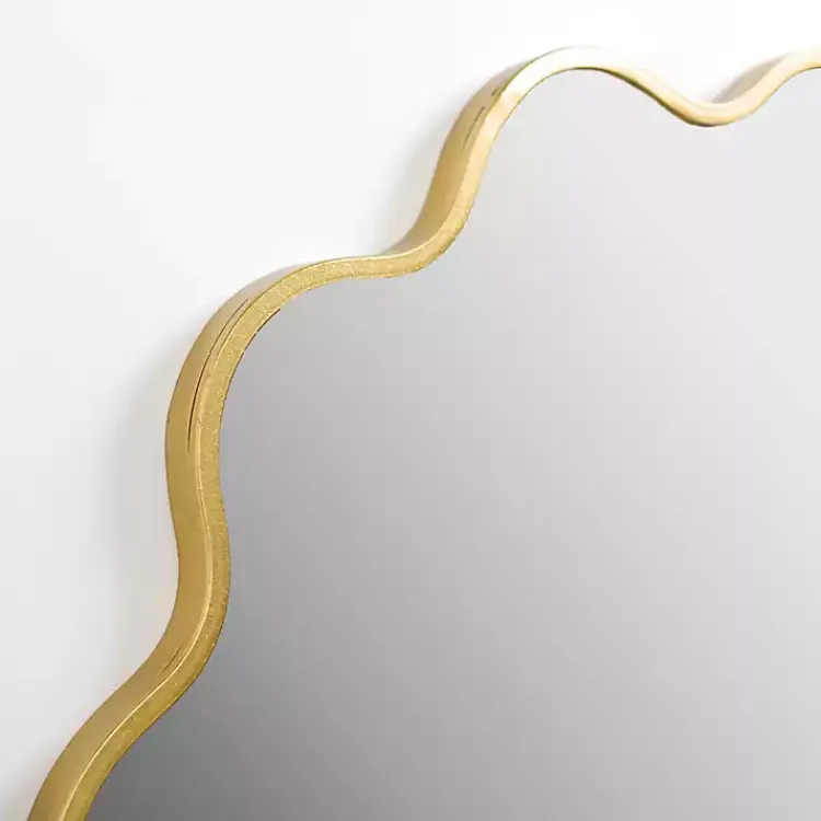 Kirklands Home Alexandria Gold Scalloped Wall Mirror