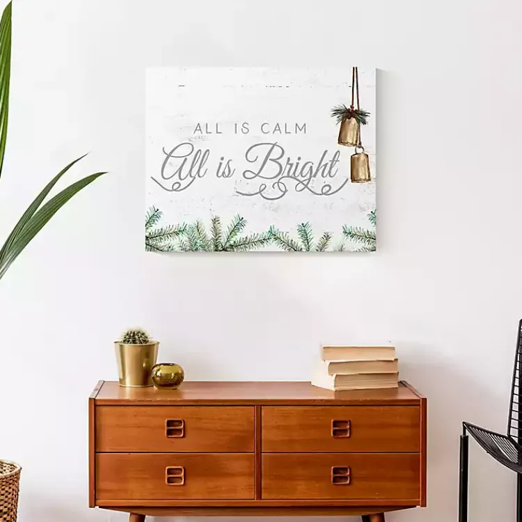 Christmas Art & Wall Decor>Kirklands Home All is Calm Canvas Art Print