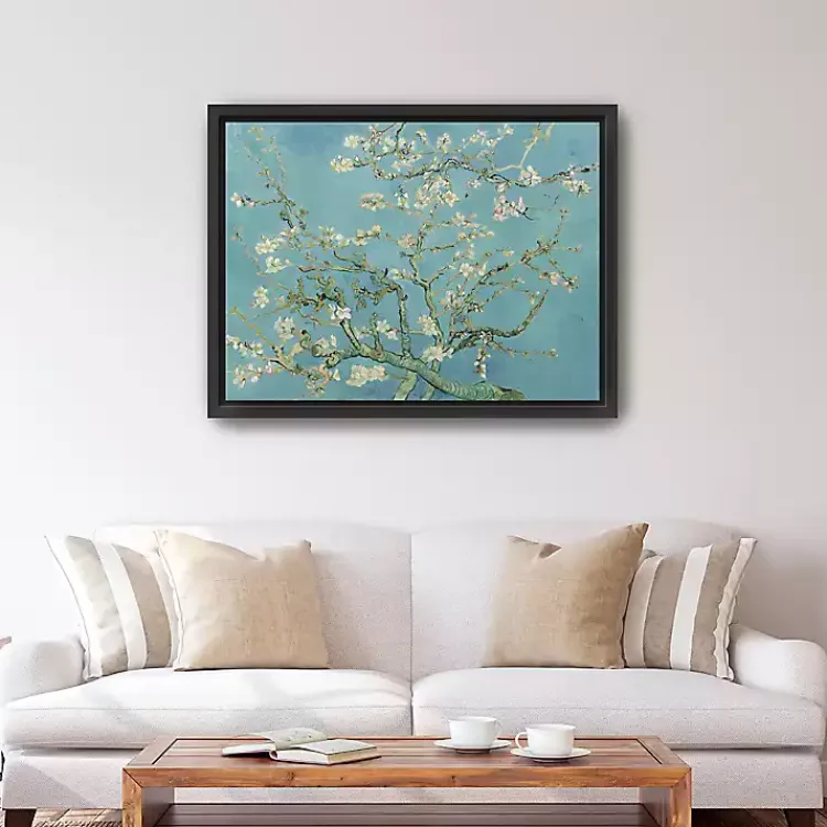 Kirklands Home Almond Blossom Framed Canvas Art Print, 42x32 in. Blue Online