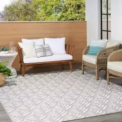 Kirklands Home Aloha Ash Botanical Indoor/Outdoor Area Rug, 3x5 Best
