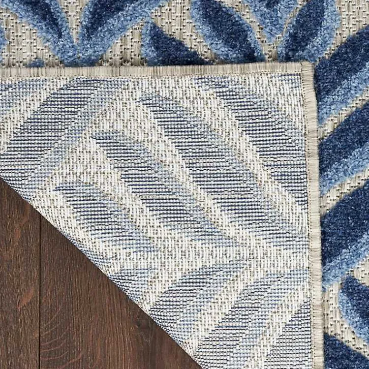 Kirklands Home Aloha Botanical Indoor/Outdoor Rug, 6x9 Blue Discount