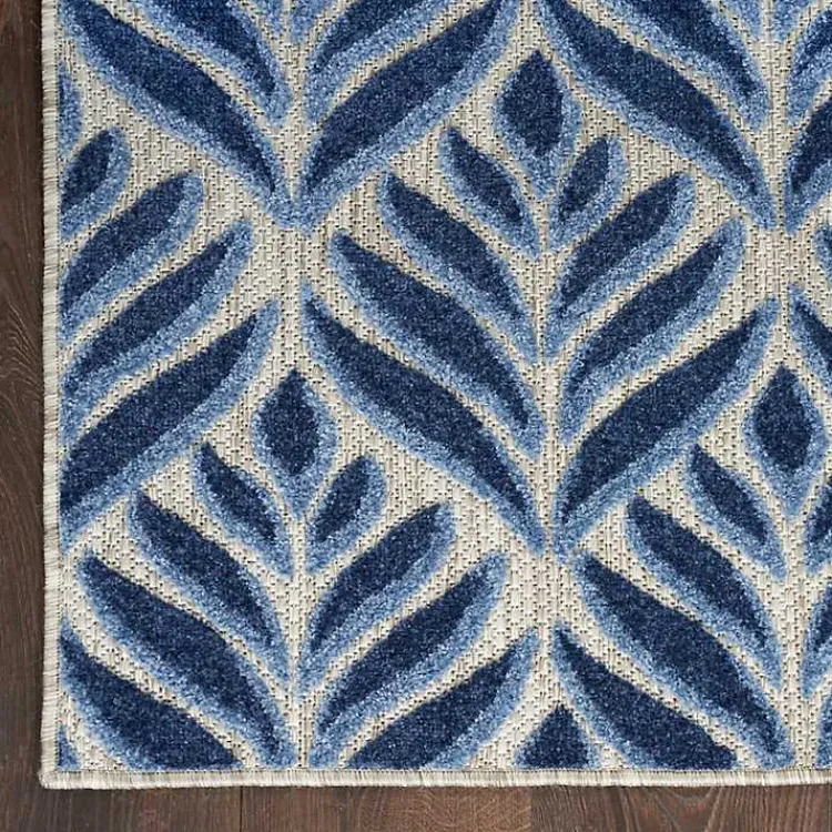Kirklands Home Aloha Botanical Indoor/Outdoor Rug, 6x9 Blue Discount